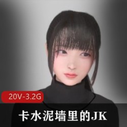 3D建模（卡水泥墙里的JK）视频素材